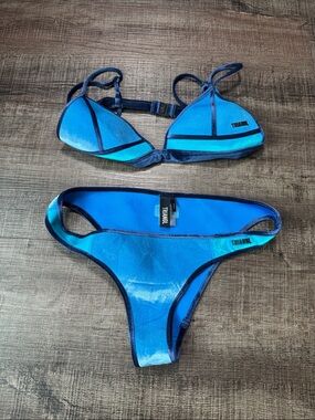 triangl swimwear Blue Ombre Triangle Bikini